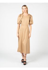 Pinko Sukienka "Brest" | 102917 A1IO | Kobieta | Beżowy. Kolor: beżowy. Materiał: bawełna. Styl: elegancki #1