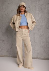 Renee - Niebieski Top na Ramiączkach Basic Prążkowany Zitira. Okazja: na co dzień. Kolor: niebieski. Materiał: prążkowany. Długość rękawa: na ramiączkach. Styl: casual #4