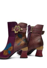 Laura Vita Botki Eleao 02 Fioletowy. Kolor: fioletowy. Materiał: skóra #2