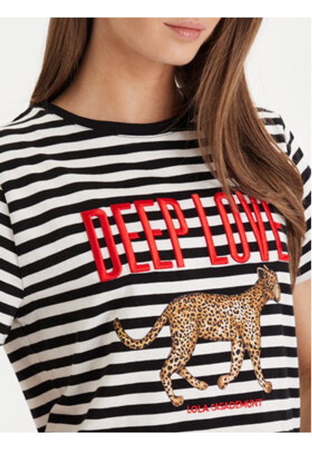 LOLA CASADEMUNT T-Shirt LS2615107 Czarny Regular Fit. Kolor: czarny. Materiał: bawełna