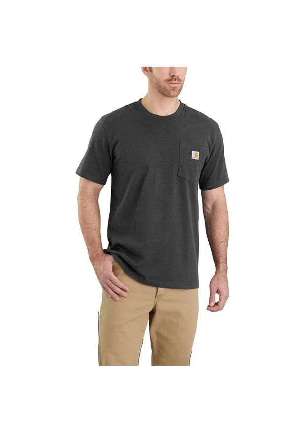 Koszulka sportowa męska T-shirt Carhartt Heavyweight Pocket K87. Kolor: szary. Sport: turystyka piesza