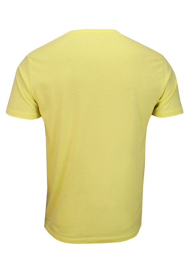 Żółty T-shirt Męski, Krótki Rękaw -Just Yuppi- Koszulka, z Nadrukiem, Koszulka w Napisy, Kanarkowa. Okazja: na co dzień. Kolor: złoty, żółty, wielokolorowy. Materiał: bawełna. Długość rękawa: krótki rękaw. Długość: krótkie. Wzór: nadruk. Styl: casual