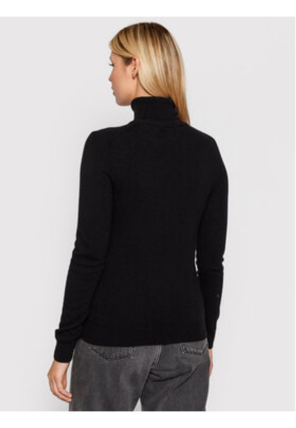 United Colors of Benetton - United Colors Of Benetton Golf 1002D2348 Czarny Regular Fit. Typ kołnierza: golf. Kolor: czarny. Materiał: wełna