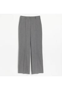Reserved - Spodnie z szerokimi nogawkami - Szary. Kolor: szary #1