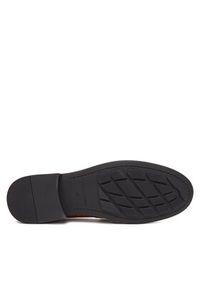 TOMMY HILFIGER - Tommy Hilfiger Loafersy Th Logo Leather Loafer FW0FW08705 Brązowy. Kolor: brązowy. Materiał: skóra