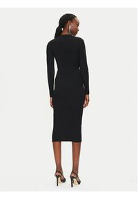 Pinko - PINKO Sukienka dzianinowa Viscosa Mix 104033 A239 Czarny Slim Fit. Kolor: czarny. Materiał: syntetyk #4