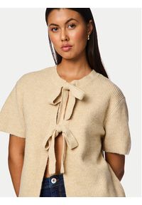 Pieces Kardigan 17156681 Beżowy Regular Fit. Kolor: beżowy. Materiał: syntetyk #5