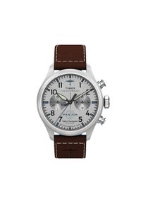Timex Zegarek Timex x Pan Am® Waterbury Ace Chronograph TW2Y38700 Brązowy. Kolor: brązowy