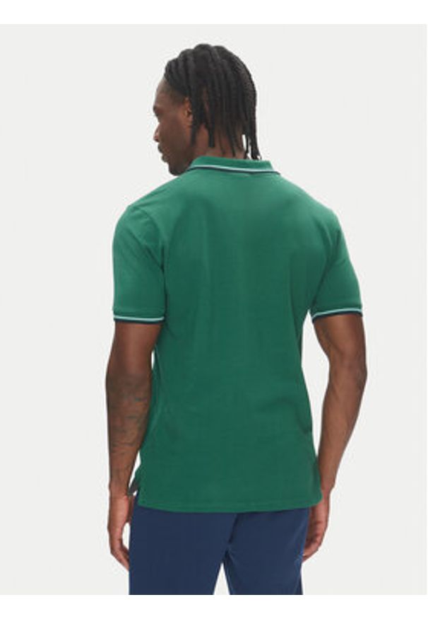 Lindbergh Polo 30-404010 Zielony Relaxed Fit. Typ kołnierza: polo. Kolor: zielony. Materiał: bawełna