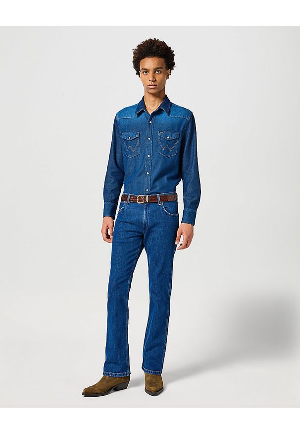 Wrangler - MĘSKI PASEK KLAMRA WRANGLER EASY BELT EMBOSSED 112358333. Wzór: paski. Styl: klasyczny
