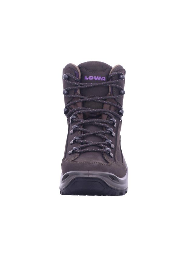 Buty trekkingowe damskie Lowa Renegade Gtx Mid. Wysokość cholewki: za kostkę. Zapięcie: sznurówki. Kolor: czarny, szary. Materiał: materiał, syntetyk. Szerokość cholewki: normalna