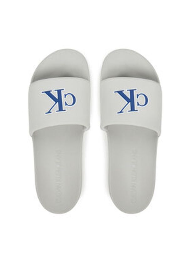 Calvin Klein Jeans Klapki Slide Jelly Mono Pu YM0YM01281 Szary. Kolor: szary