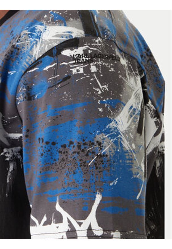 Karl Lagerfeld Jeans T-Shirt B1M17076 Kolorowy Regular Fit. Materiał: bawełna. Wzór: kolorowy