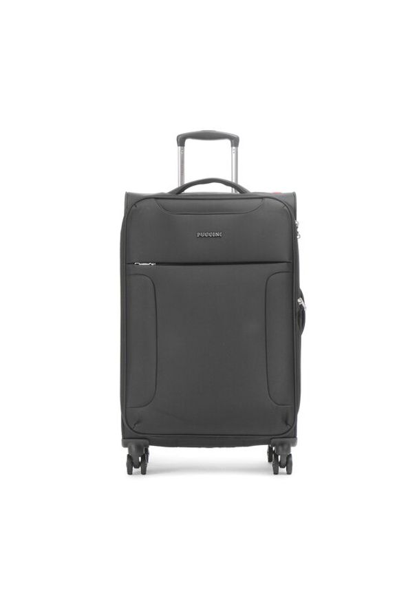 Średnia Materiałowa Walizka Puccini. Kolor: czarny. Materiał: materiał
