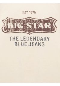 Big-Star - Koszulka damska z linii Authentic z logo BIG STAR perłowa Rissmelna 103. Okazja: na co dzień. Kolor: kremowy. Materiał: dzianina, skóra. Wzór: nadruk. Styl: casual, elegancki, sportowy #2