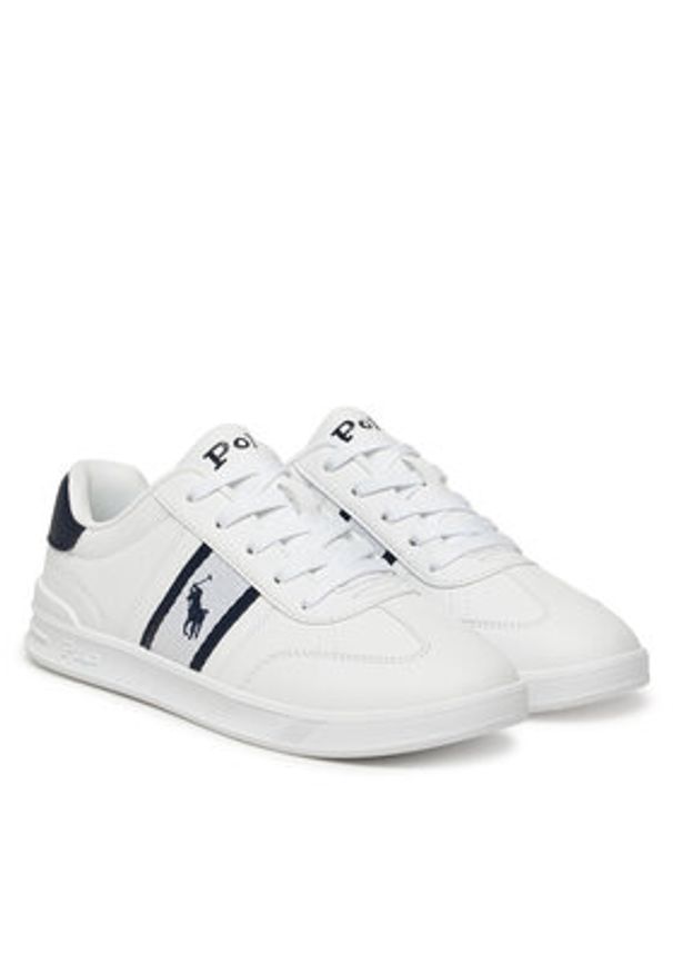 Polo Ralph Lauren Sneakersy Heritage Court III T-Toe RL02475101 Biały. Kolor: biały. Materiał: skóra