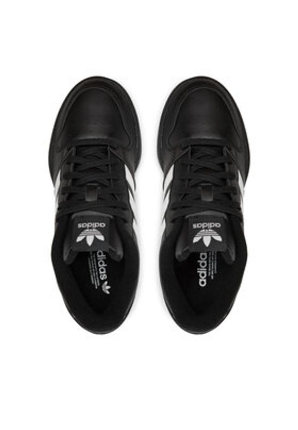 Adidas - adidas Sneakersy Team Court 2 Str J ID6630 Czarny. Kolor: czarny. Materiał: skóra