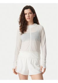 Adidas - adidas Bluza Soft Lux Sheer Hooded KS8005 Kremowy Slim Fit. Kolor: kremowy. Materiał: syntetyk #1