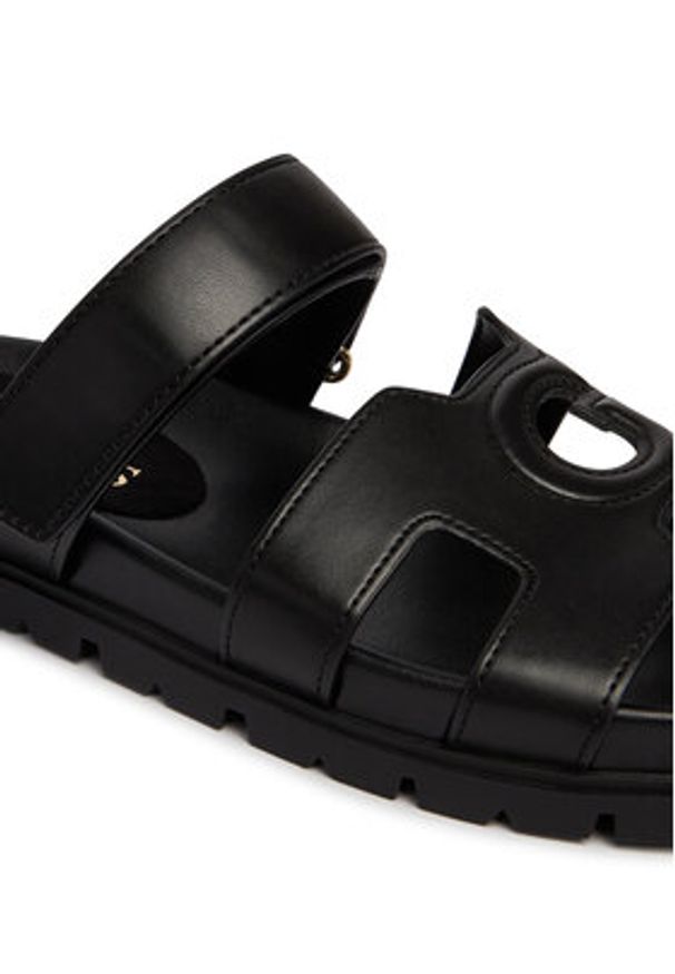 Guess Klapki FLJFAS ELE03 Czarny. Kolor: czarny. Materiał: skóra