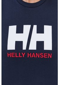 Helly Hansen T-shirt bawełniany kolor granatowy 34112-001. Okazja: na co dzień. Kolor: niebieski. Materiał: bawełna. Wzór: nadruk. Styl: casual #5