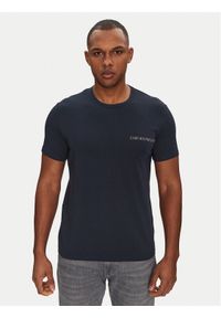 Emporio Armani Underwear Komplet 2 t-shirtów EM000391 AF10779 MB143 Granatowy Regular Fit. Kolor: niebieski. Materiał: bawełna
