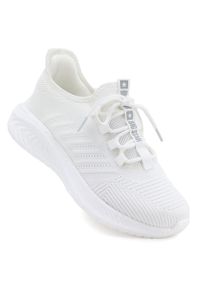 Big-Star - Buty sportowe damskie tekstylne białe Big Star UU274056. Okazja: na co dzień. Kolor: biały. Materiał: tkanina. Obcas: na platformie. Sport: turystyka piesza #1
