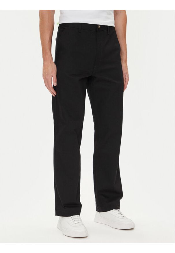 Hugo - HUGO Spodnie materiałowe Zarik253 50549720 Czarny Regular Fit. Kolor: czarny. Materiał: bawełna