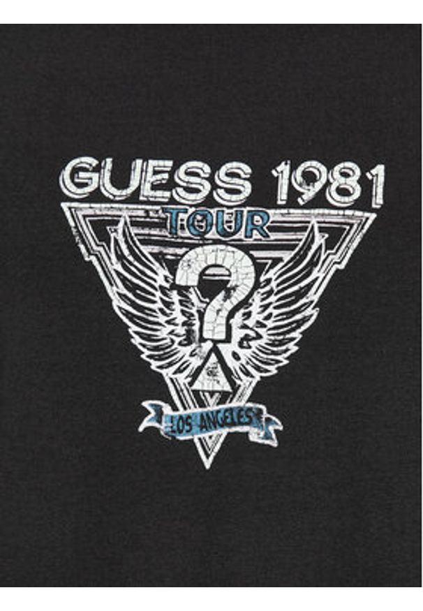 Guess Longsleeve M3BI33 J1314 Czarny Slim Fit. Kolor: czarny. Materiał: bawełna. Długość rękawa: długi rękaw