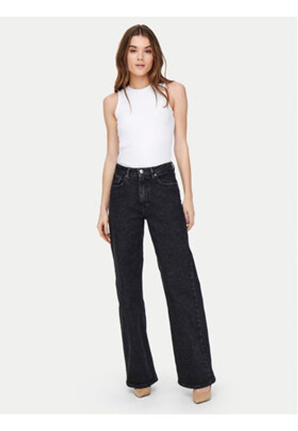 only - ONLY Jeansy Juicy 15235241 Czarny Wide Leg. Kolor: czarny