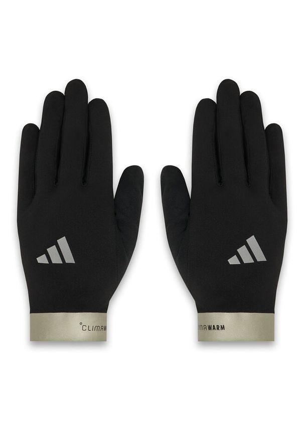 Adidas - Rękawiczki adidas. Kolor: czarny. Technologia: ClimaWarm (Adidas). Sport: bieganie