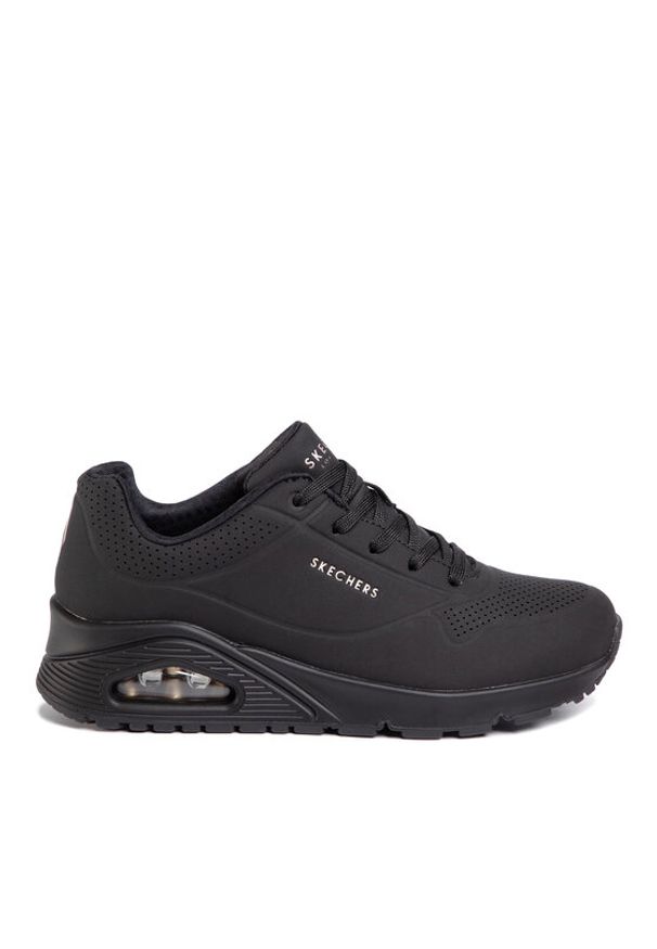 skechers - Skechers Sneakersy Uno-Stand On Air 73690/BBK Czarny. Kolor: czarny. Materiał: skóra