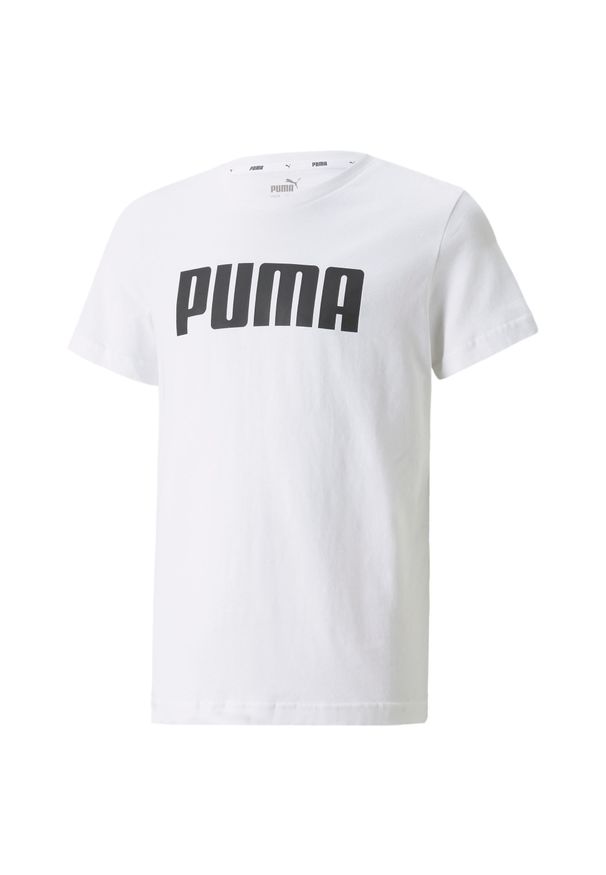 T-shirt z krótkim rękawem dla dzieci Puma ESS B. Kolor: biały. Długość rękawa: krótki rękaw. Długość: krótkie