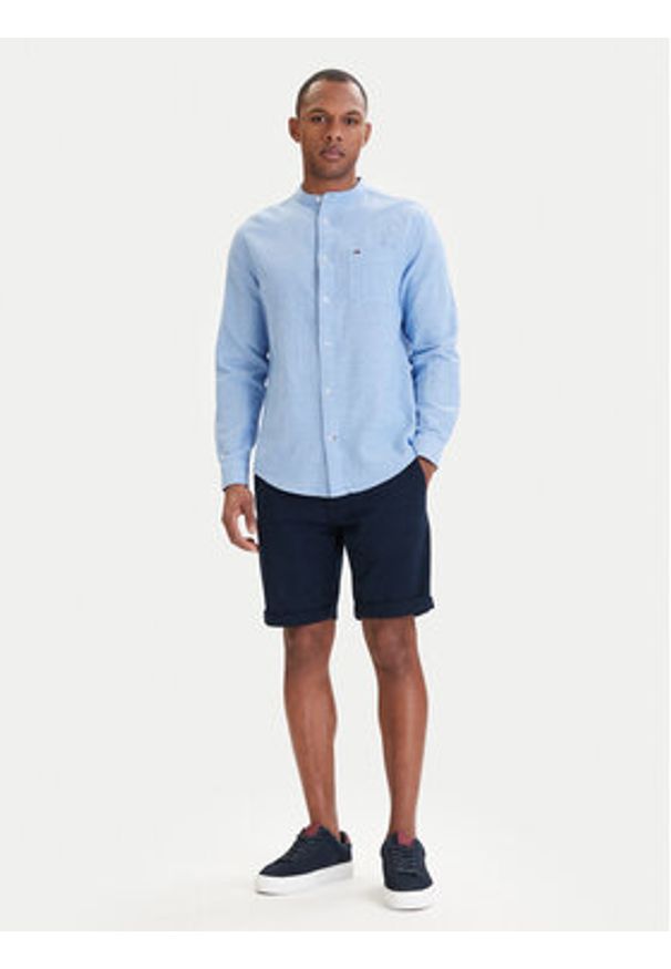 Tommy Jeans Koszula DM0DM22756 Błękitny Regular Fit. Kolor: niebieski. Materiał: bawełna
