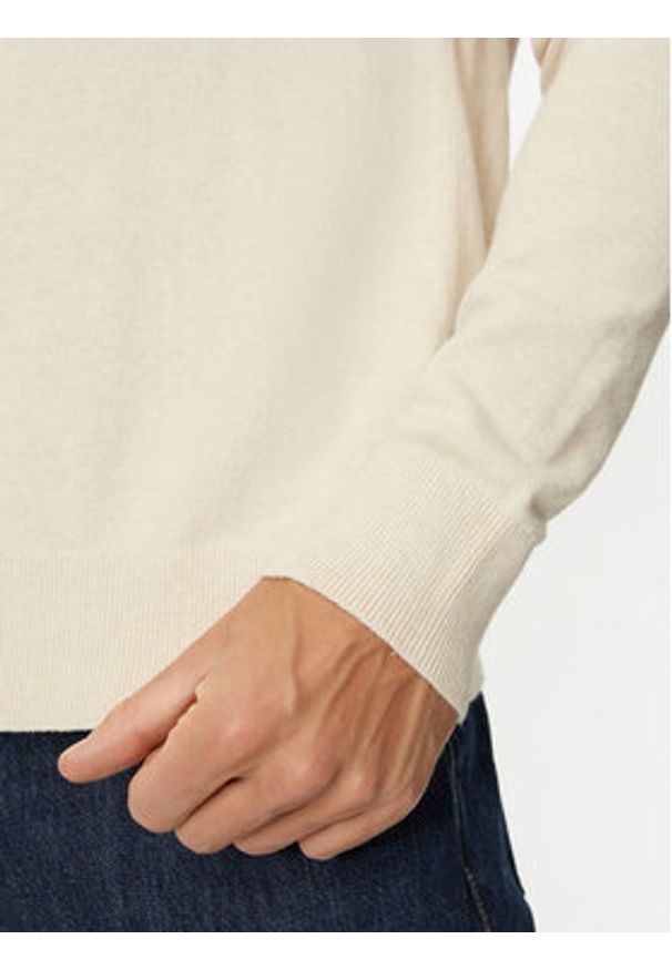 TOMMY HILFIGER - Tommy Hilfiger Sweter MW0MW28046 Écru Regular Fit. Materiał: bawełna