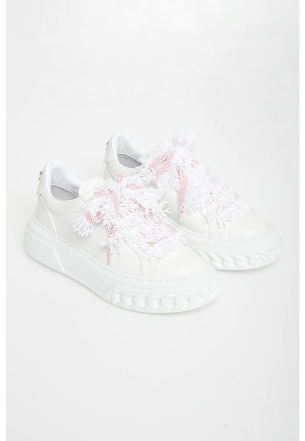 Casadei - Sneakersy damskie skórzane CASADEI. Materiał: skóra