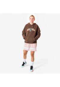 TARMAK - Bluza z kapturem do koszykówki dla mężczyzn i kobiet Hoodie 900 NBA. Typ kołnierza: kaptur. Kolor: brązowy, wielokolorowy. Materiał: materiał, tkanina. Sport: koszykówka