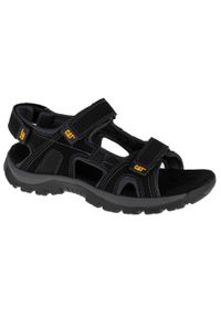 CATerpillar - Sandały męskie, Giles Oxfors Sandal. Zapięcie: rzepy. Kolor: czarny. Materiał: skóra, syntetyk, tkanina, materiał
