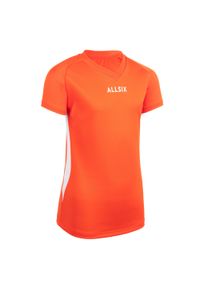 ALLSIX - Koszulka siatkarska dla dziewczynek Allsix V100 pomarańczowa. Kolor: pomarańczowy. Materiał: materiał, poliester