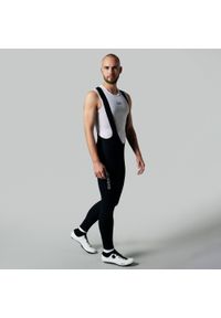 ACELERA - Męskie długie spodnie kolarskie z szelkami do kolarstwa górskiego. Kolor: czarny. Długość: długie. Sport: kolarstwo #1