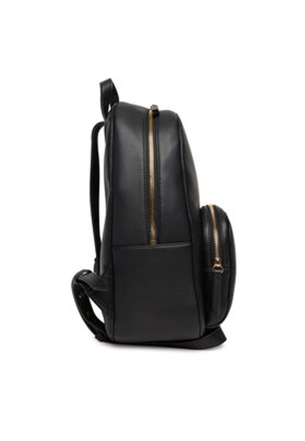 TOMMY HILFIGER - Tommy Hilfiger Plecak Th Logo Backpack AW0AW18118 Czarny. Kolor: czarny. Materiał: skóra