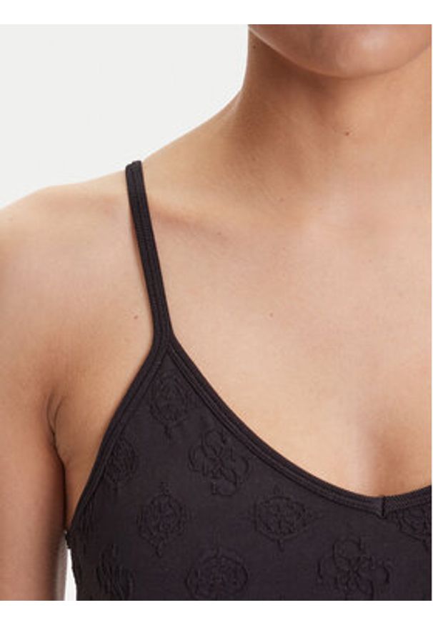 Guess Top V5YP05 Z3OA0 Czarny Slim Fit. Kolor: czarny. Materiał: syntetyk