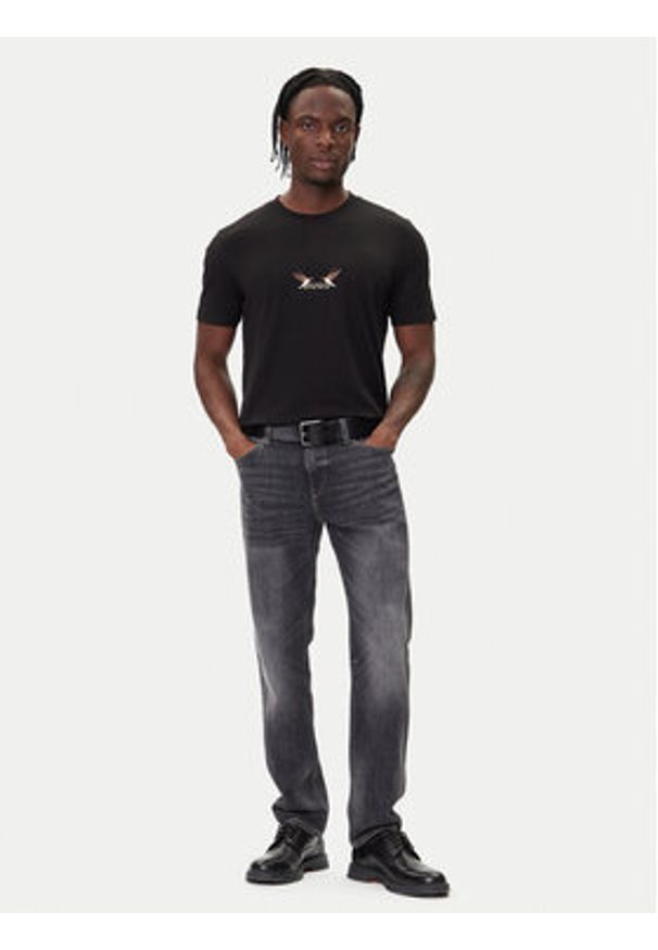 Hugo - HUGO T-Shirt Dugolini 50549154 Czarny Regular Fit. Kolor: czarny. Materiał: bawełna