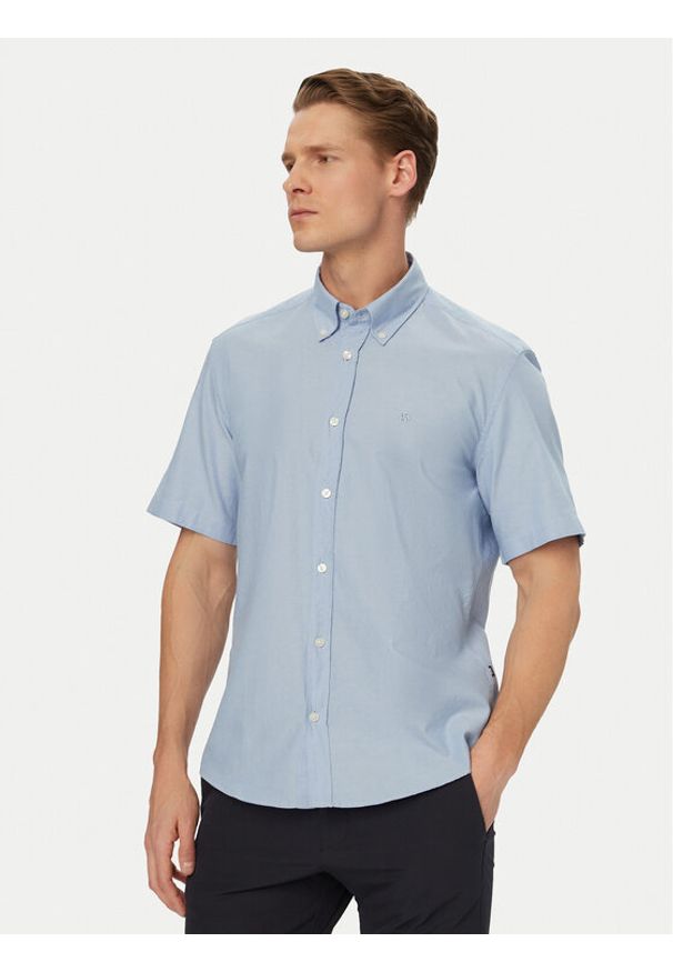 BOSS Koszula H-Liam 50560404 Niebieski Regular Fit. Kolor: niebieski. Materiał: bawełna