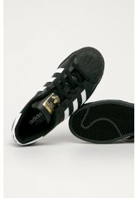 adidas Originals - Buty skórzane Superstar. Nosek buta: okrągły. Zapięcie: sznurówki. Kolor: czarny. Materiał: syntetyk, materiał, skóra ekologiczna, guma. Szerokość cholewki: normalna. Model: Adidas Superstar #2