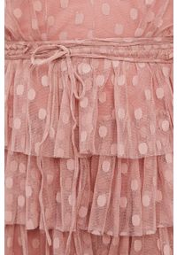 Nissa - NISSA - Sukienka. Okazja: na co dzień. Kolor: różowy. Materiał: materiał, wiskoza, tiul, tkanina, poliester, włókno. Długość rękawa: na ramiączkach. Typ sukienki: rozkloszowane, proste. Styl: casual. Długość: mini #2