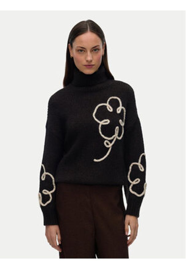 Vero Moda Golf Fatima 10335036 Brązowy Regular Fit. Typ kołnierza: golf. Kolor: brązowy. Materiał: syntetyk