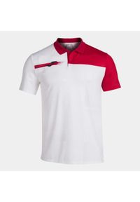 Koszulka do tenisa z krótkim rekawem męska Joma TORNEO SLEEVE POLO white/red. Typ kołnierza: polo. Kolor: biały, wielokolorowy, czerwony. Długość: krótkie. Sport: tenis #1