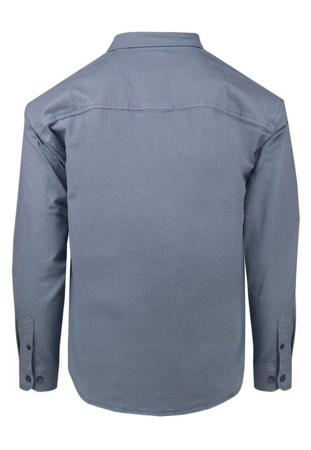 Lekka Kurtka o Kroju Koszuli Wierzchniej - Pako Jeans - Stalowa Niebieska. Kolor: niebieski. Materiał: tkanina, bawełna, elastan. Sezon: jesień, wiosna