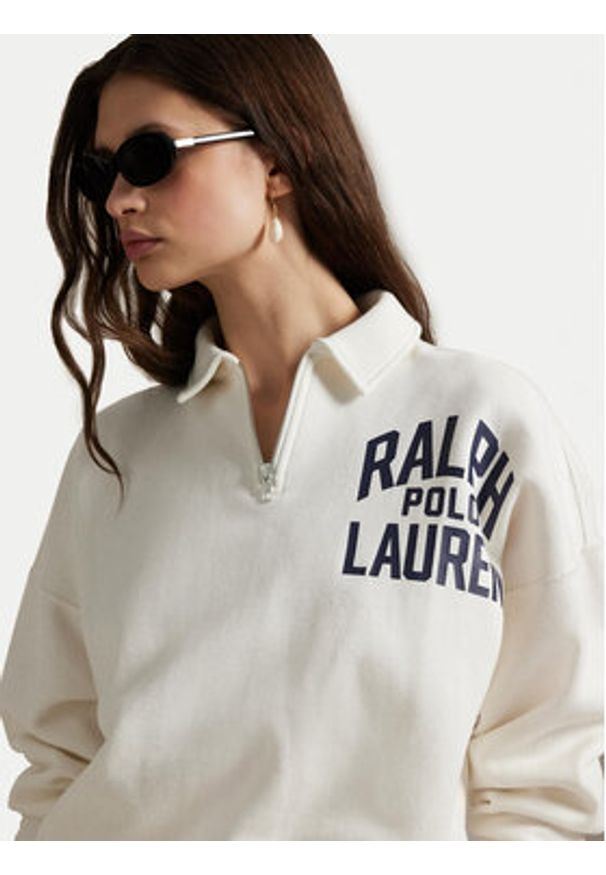 Polo Ralph Lauren Bluza 211971753002 Biały Relaxed Fit. Typ kołnierza: polo. Kolor: biały. Materiał: bawełna