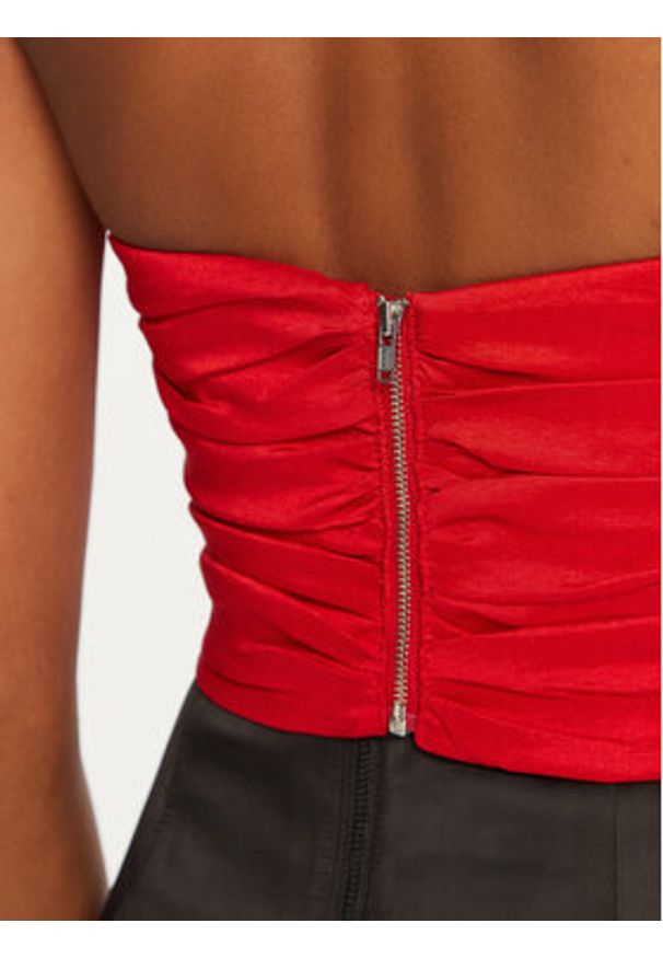 BARDOT Top 59744TB Czerwony Slim Fit. Kolor: czerwony. Materiał: syntetyk
